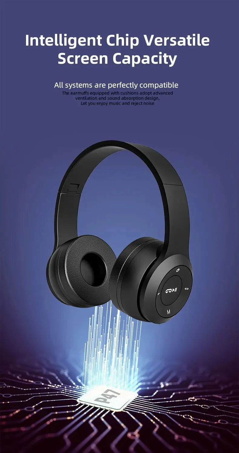 Bluetooth hands-free wireless headset P47 Bluetooth headset, suitable for all major brands of mobile phones