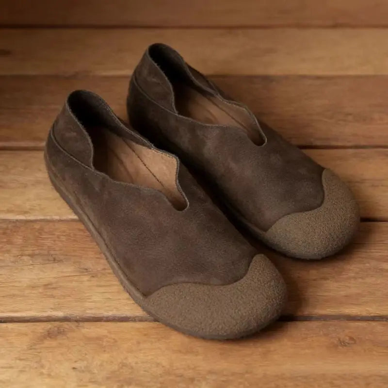Men's Leather Loafers Shoes Wide Toe Retro Soft-soled Flat Summer Drivening Shoes Women Shoes 39-44