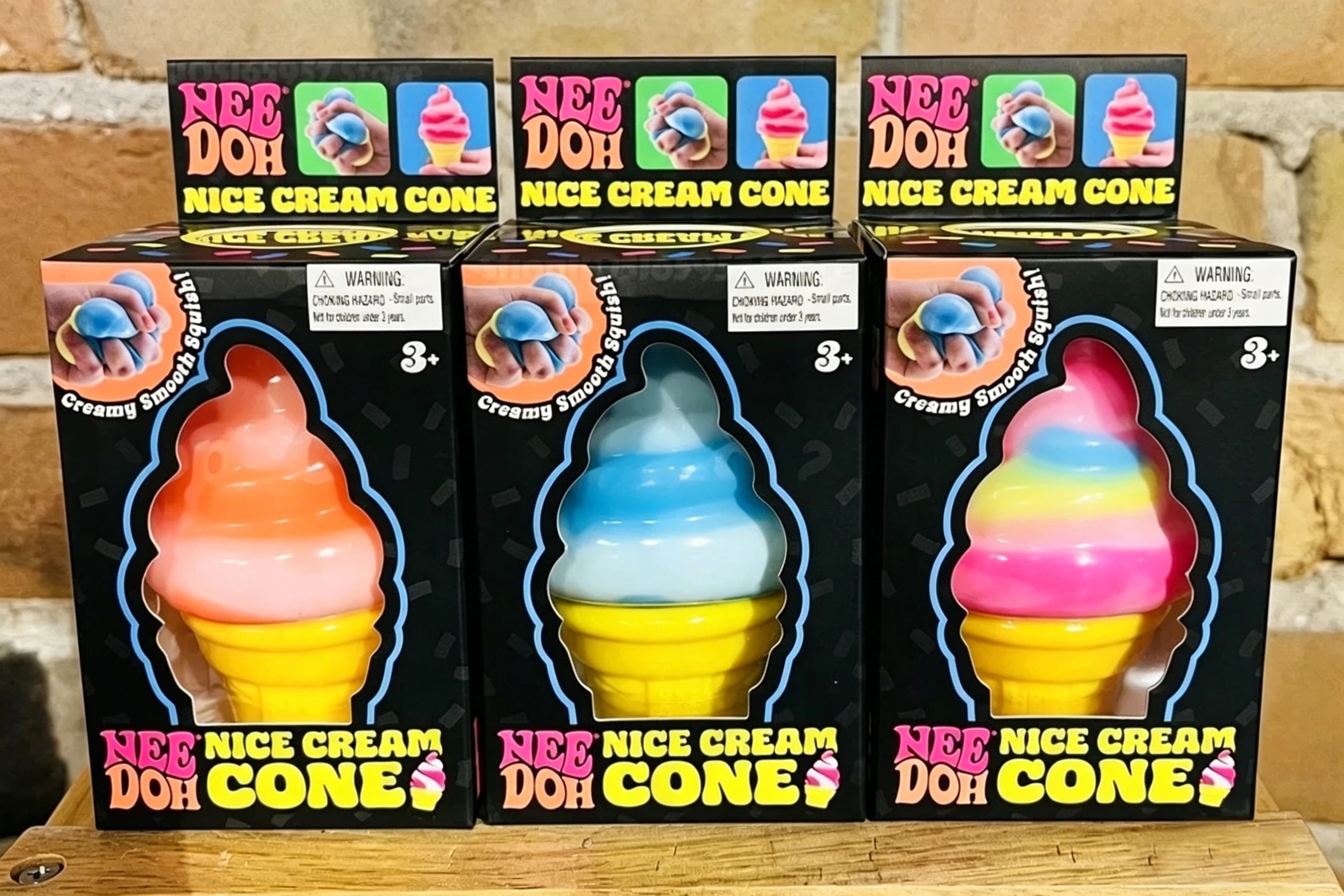 Needoh Nice Cube By Schylling Sensory Squeeze Toy Ice Cream Color Squishy Stress Relief Fidget Toys Children Adults Collectable