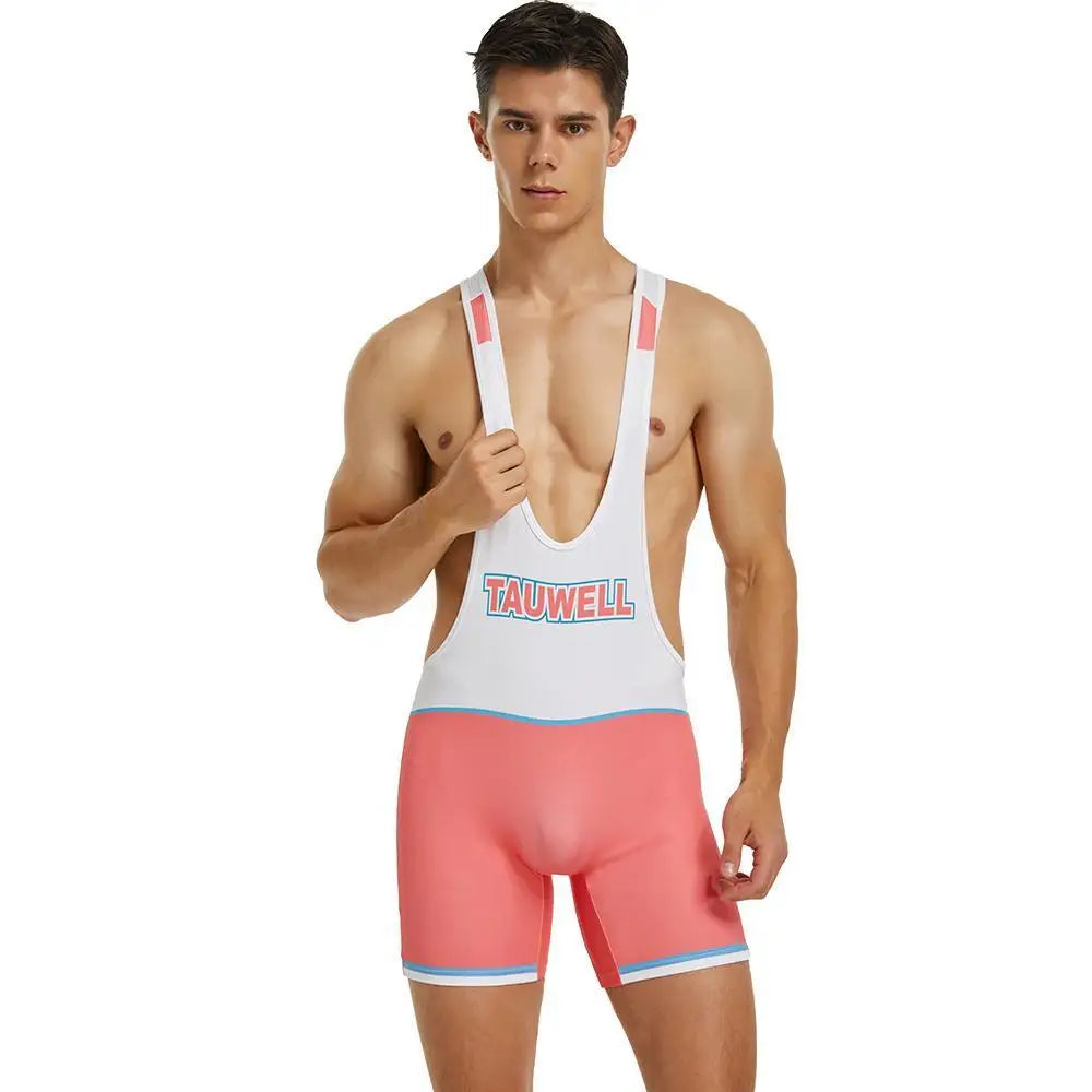 SEOBEAN Mens Undershirts Bodysuit Wrestling Singlet Fitness Workout One-piece Vest Bodywear Underwear Bodybuilding Jumpsuit