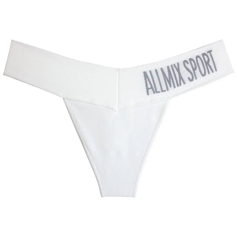 lingerie sexy underwear Unisex Seamless Sports Fitness Letters tanga hombre Deep V Wide Waist Low Waist Seamless Briefs Thong