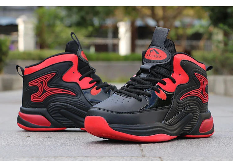 Men's High-Top Basketball Shoes New Wear-Resistant Sports Sneakers Athletic Outdoor Casual Training Boots