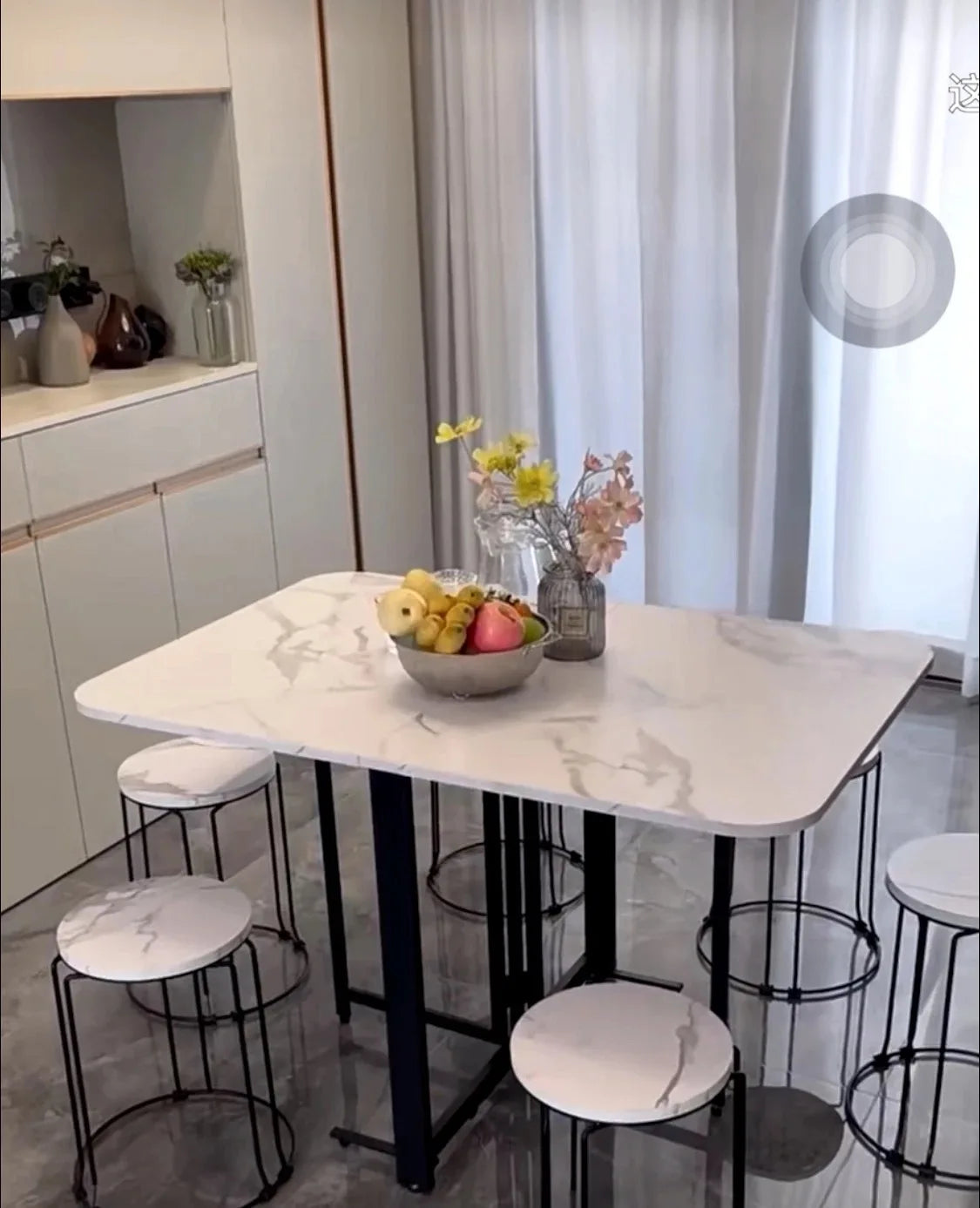 Foldable Rectangular Dining Table 100/120/140 Cm for Small Space Home And Restaurant Furniture Compact Meal Folding Table
