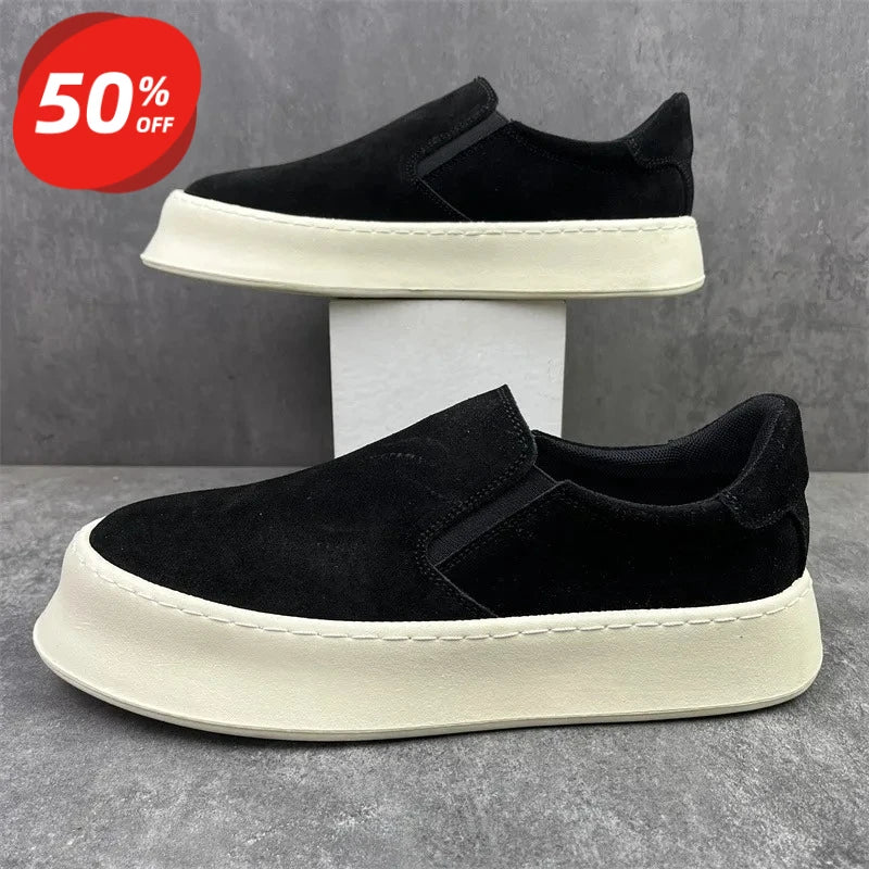 Fashion Slip on Mens Casual Shoes Outdoor Walking Footwear Breathable Lightweight Loafers Comfort Lazy Driving Shoes Board Shoes