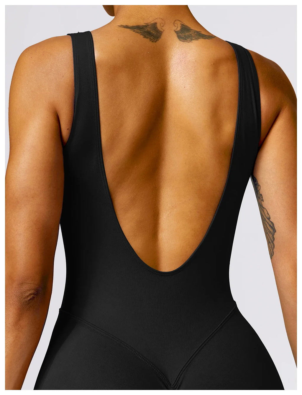 Backless Scrunch Sport Jumpsuits Raises Butt Women Sexy Monkeys One Piece Yoga Clothes Seamless Gym Fitness Dance Overalls Black