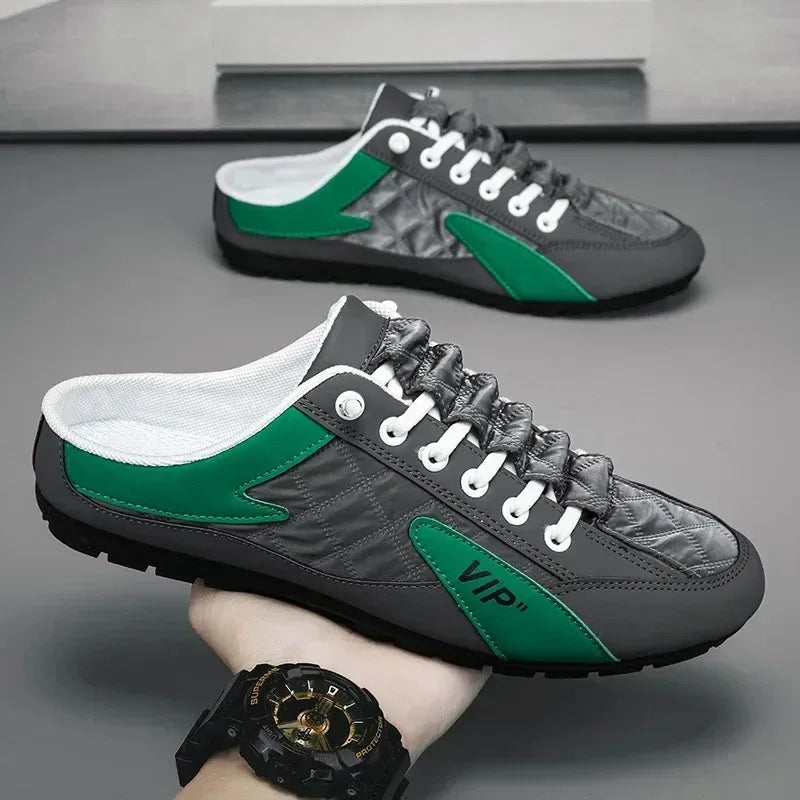 Summer Slippers for Men Trendy Men's Flat Bottom Casual Shoes Soft Sole Support Shoes Men's Sneakers