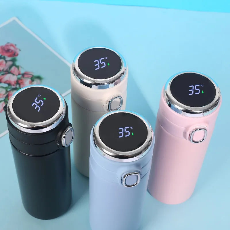 400ML Smart Thermos Stainless Steel Water Bottle Led Digital Temperature Display Coffee Thermal Mugs Intelligent Insulation Cups