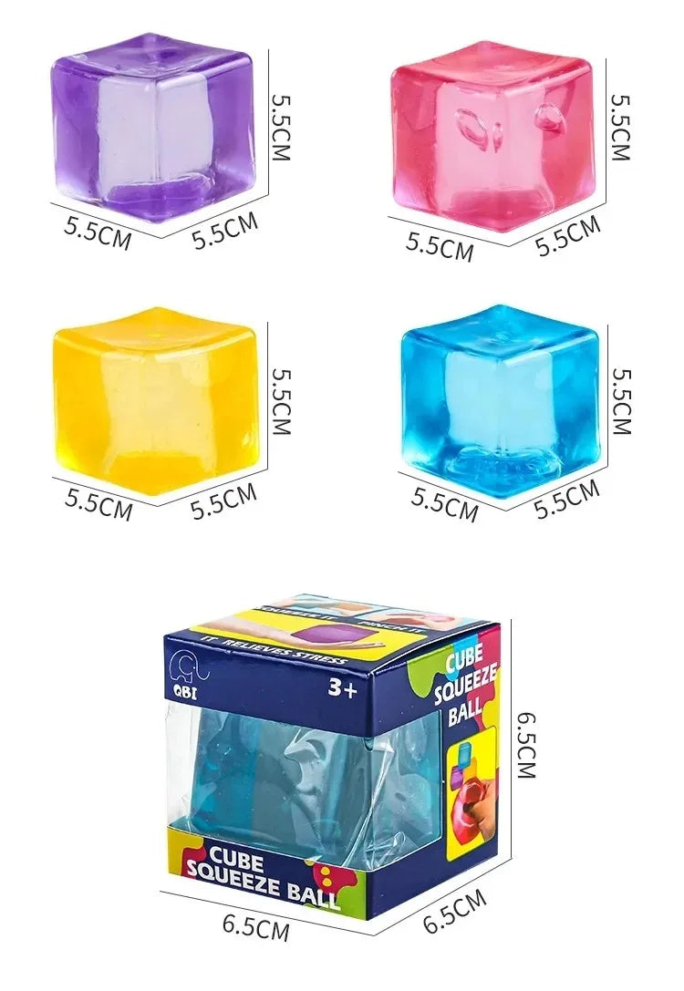 Needoh Nice Cube Sensory Stress Reliever Fidget Tool for Anxiety & Focus Desk Sensory Cube for Adults & Kids