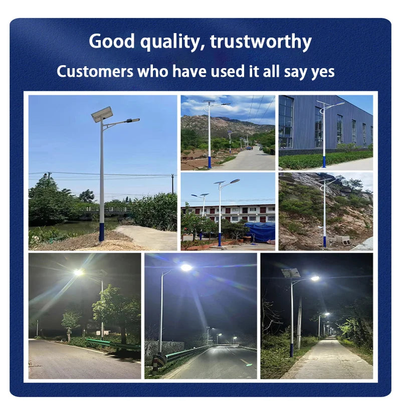 9000W Solar Street Lights Outdoor Commercial Parking Lot Light Dusk to Dawn Solar Security Flood Lights Solar Lamp for Yard Road