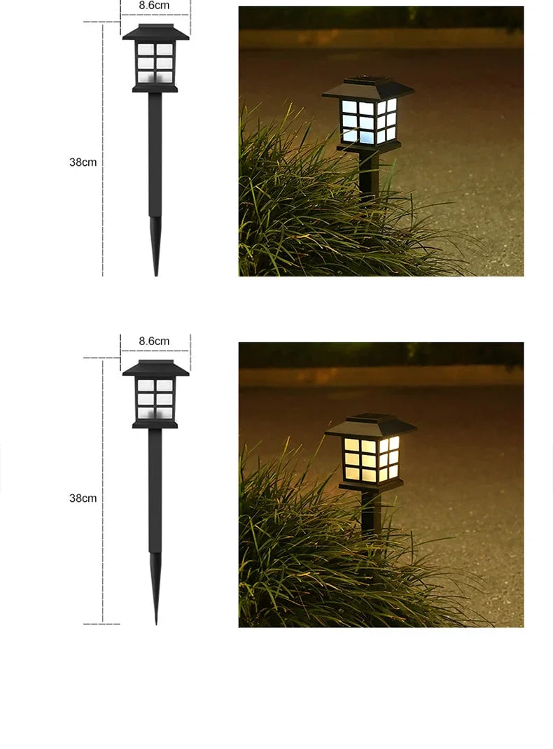 Outdoor Solar Lights Garden Lights Solar Powered Lamp Lantern Waterproof Landscape Lighting Pathway Yard Lawn Garden Decoration
