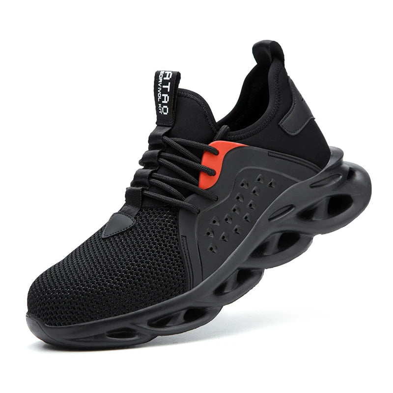 Work Safety Shoes Men Lightweight Indestructible Work Sneakers Security Steel Toe Shoes Safety Protective Boots Roofing Shoes
