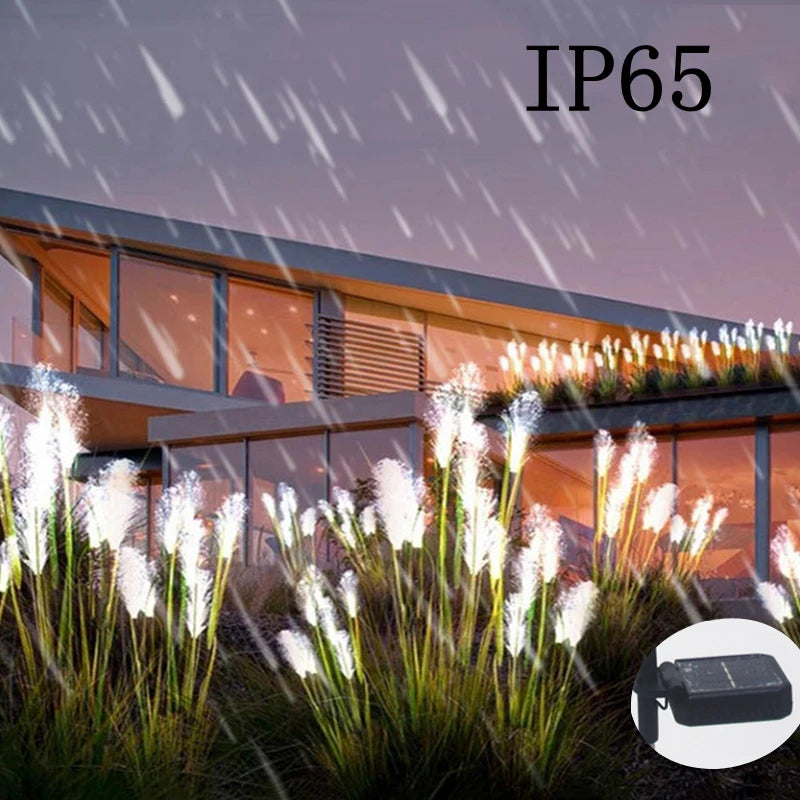 1-4 LED Solar Garden Lights Outdoor Waterproof Reed Light Solar Powered Lamp Christmas Yard Lawn Garden Decoration Path Lighting
