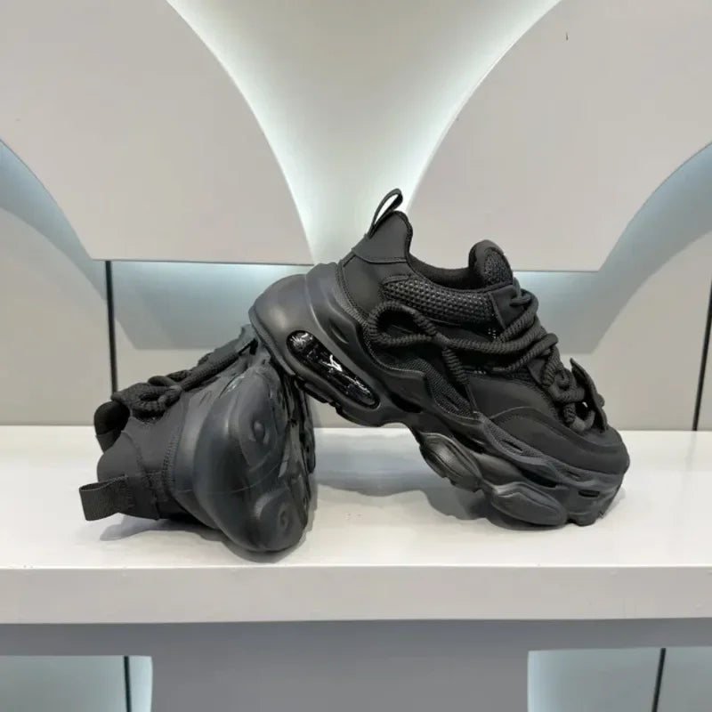 New Trendy Men's Shoes Thick Soled Tall Fashion Casual Shoes Comfortable Soft Soled Mountaineering Sports Shoes Sneakers Men
