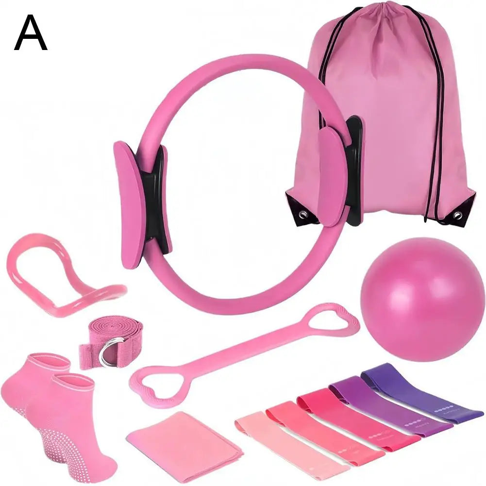 13Pcs/Set Yoga Pilates Fitness Kit Portable Professional Training Equipment Weight Loss Body Shaping Home Fitness Tools