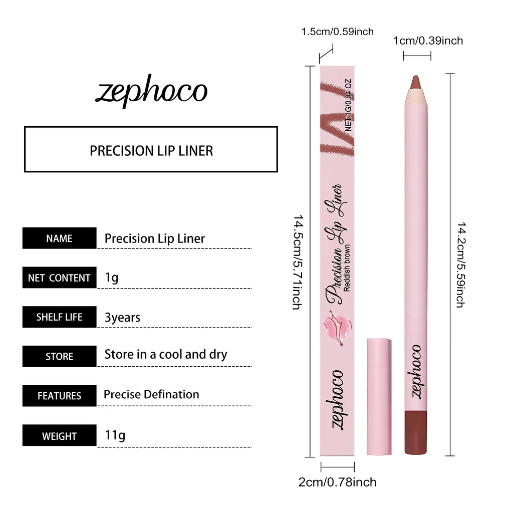 Long Lasting Waterproof Matte Lip Liner Peel-Off Lip Tattoo Tint Precise Reddish Brown Lip Contour Stain New