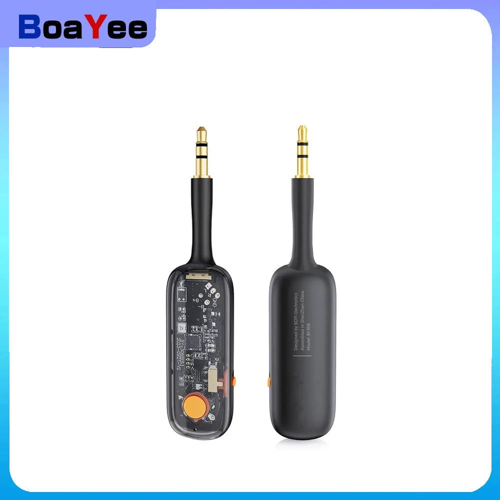 Bluetooth 5.3 Audio Receiver Transmitter AUX With Mic Stereo Music Wireless Adapter  For Home Stereo/Bluetooth Earbuds/PC