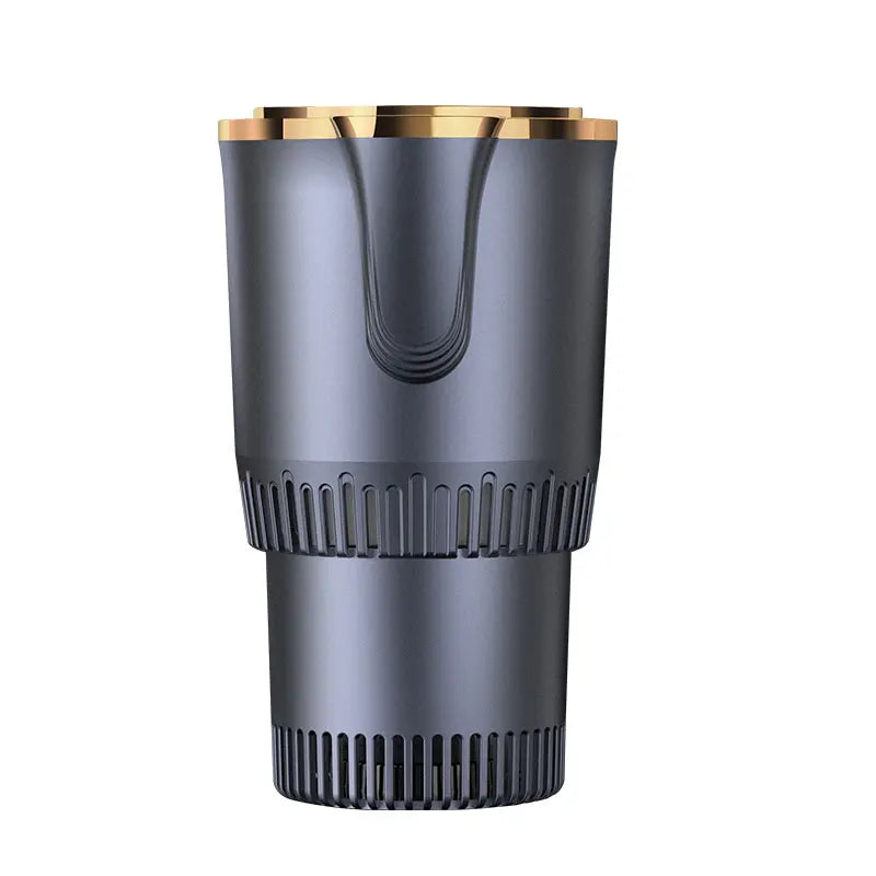 2-in-1 Car Heating and Cooling Cup With Display Screen 12V Button Control For Hot and Cold Functions Beverage Bottle Thermos Cup