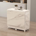 Folding White Dining Table Multifunction Family Waterproof Space Saving Dining Table Design Simple Mesas De Jantar Furnitures