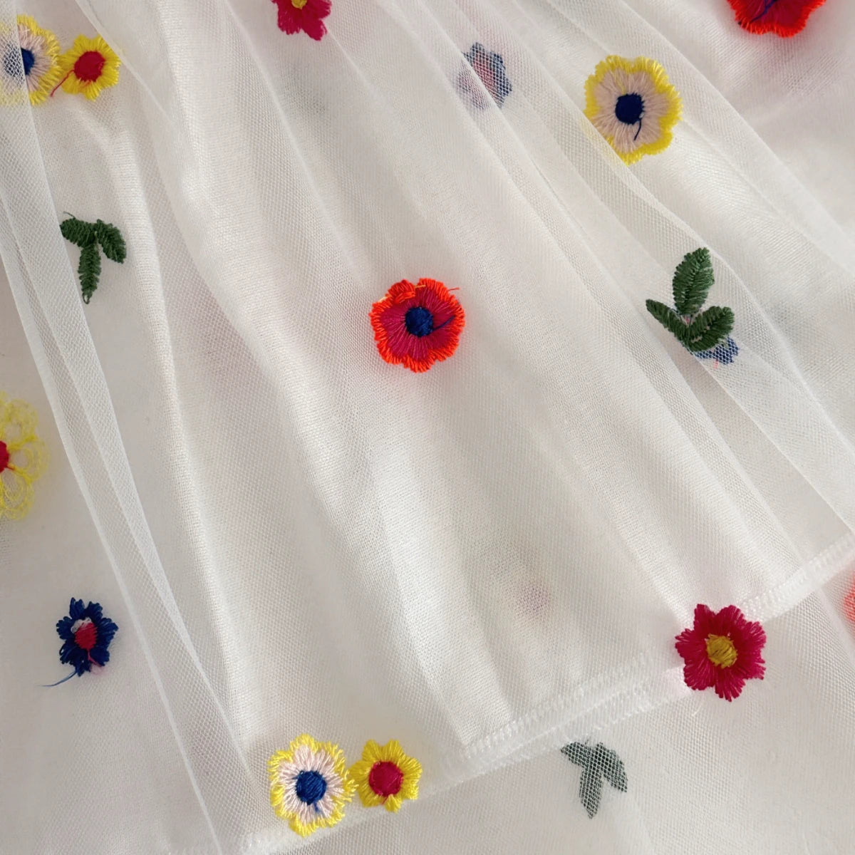 Summer Baby Girls  White Embroidered  Tie Back Suspender Dress Kids Sweet dress Children Outfit Skirt 6Month-3Y