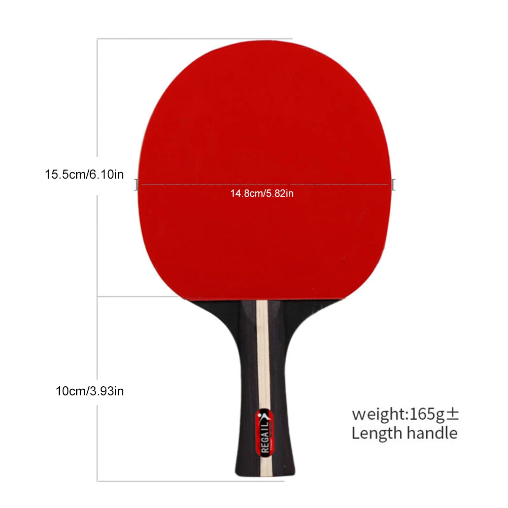 Table Tennis Racket 2 Rackets & 3 Balls Ping Pong Paddles Set Professional 2 Player Ping Pong Set with Bag for Tournament Play