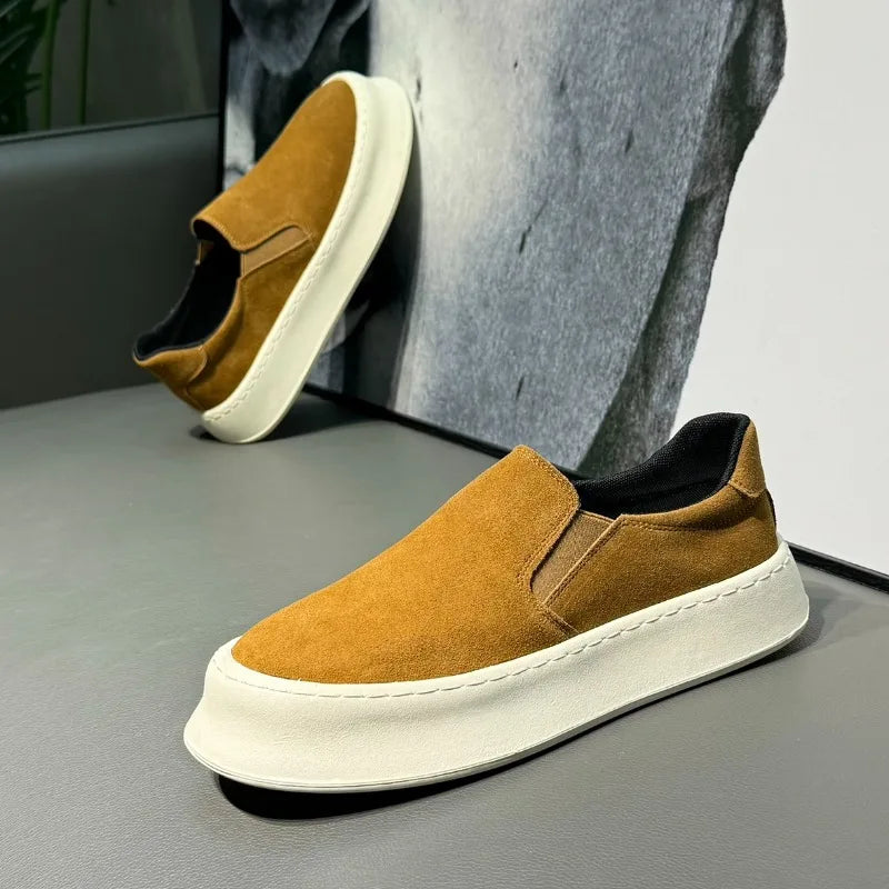 Fashion Slip on Mens Casual Shoes Outdoor Walking Footwear Breathable Lightweight Loafers Comfort Lazy Driving Shoes Board Shoes