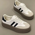 Sports shoes thick sole casual board shoes women 2024 new cowhide everything soft sole inside increase de training shoes