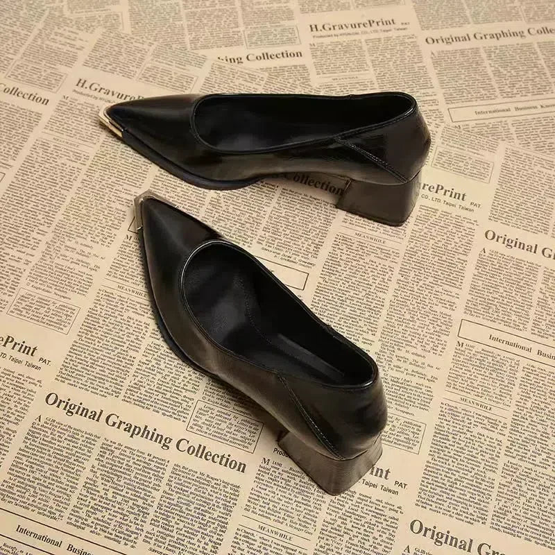 Simple yet elegant sharp-toe stylish lady's single shoe. 2026 new model. Fashionable and versatile high-heeled shoes.