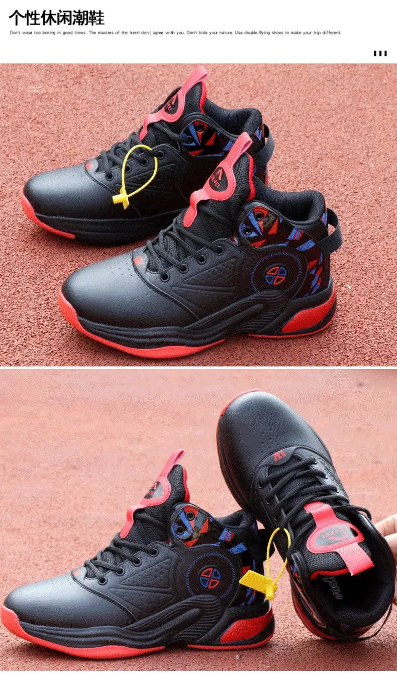 Men's High-Top Basketball Shoes New Wear-Resistant Sports Sneakers Athletic Outdoor Casual Training Boots
