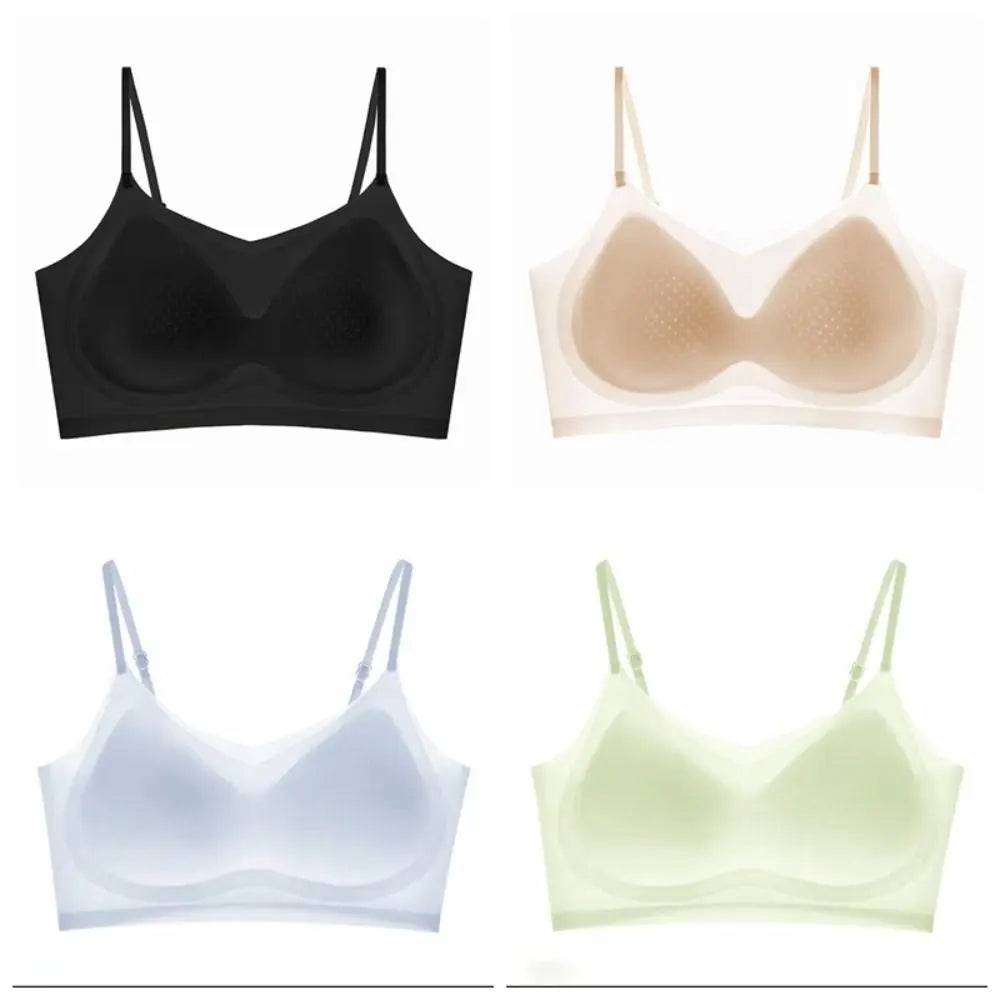 Lingerie Close-fitting Seamless Bra Shockproof Beautiful Back Brassiere for Women Anti-sagging Wireless Deep V Bra Girls