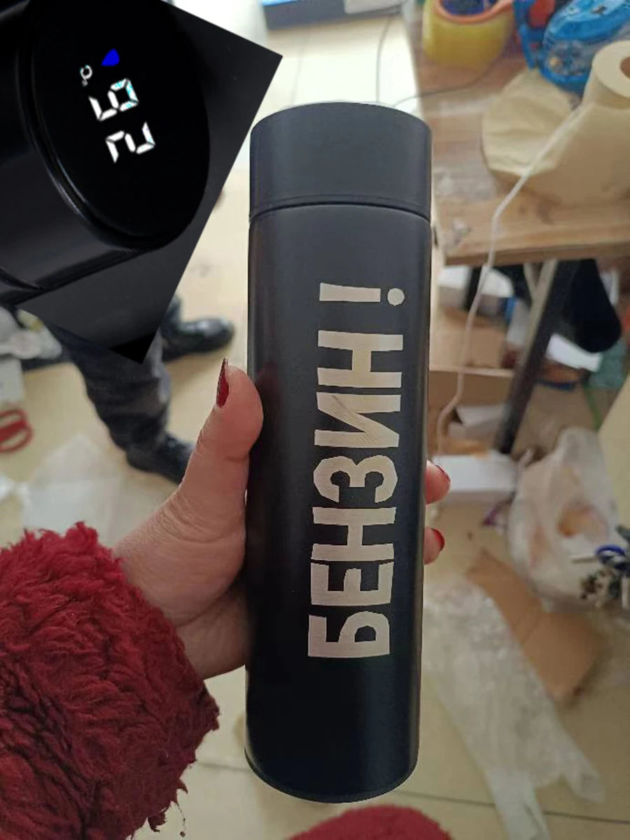 Custom Name Intelligent Digital Thermos Water Cup Touch Display Temperature Stainless Steel Creative Thermoses Coffee Mug Gifts