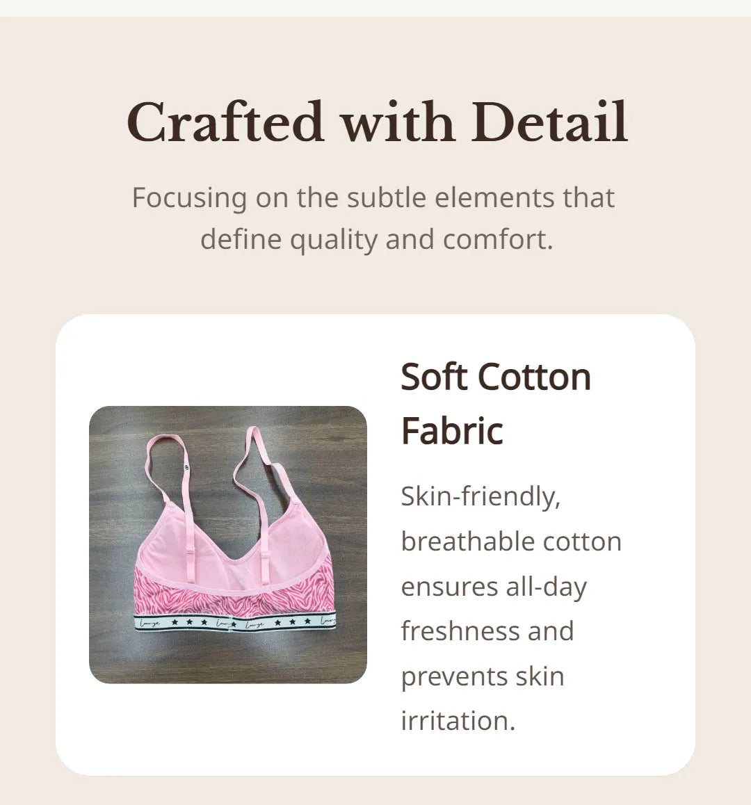 Bra set Sexy Women's Underwear Lounge Style Cotton button printed elastic bra underwear women's pajamas