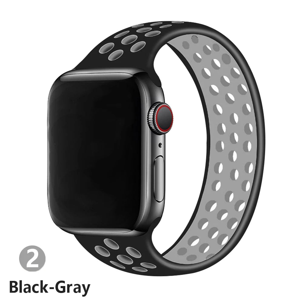 Solo Loop for Apple Watch band 44mm 40mm 45mm 41mm 49mm 46mm 42mm Silicone bracelet iWatch Series SE 6 7 8 ultra 2 3 10 11 strap