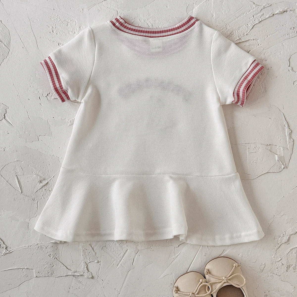 Summer Girls Dress  Round neck Short Sleeved Dress Baby Skirts Girl Casual Dresses  Suitable for babies aged 6 months to 3 years