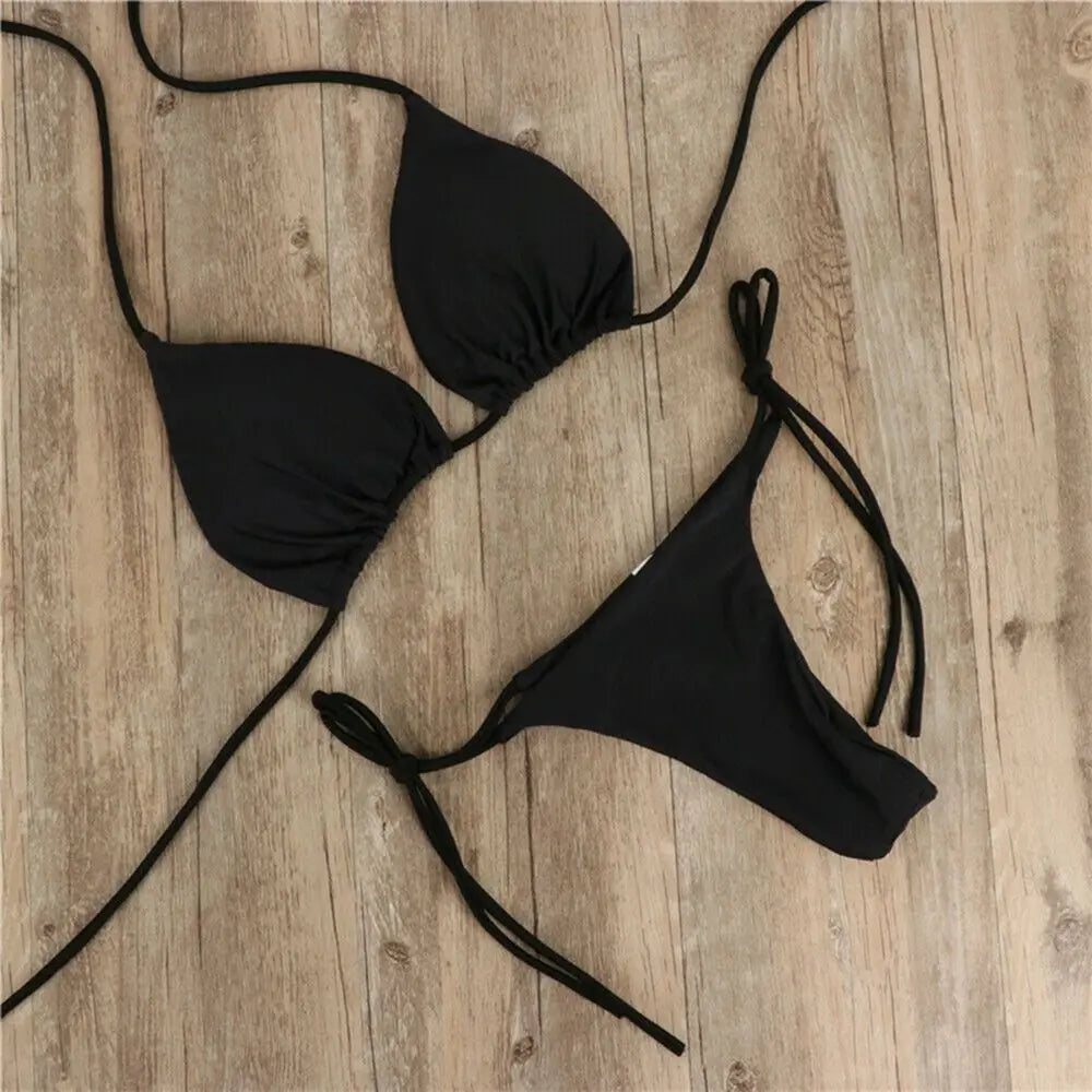 Fashion Sexy Backless Adjustable Bralette Bra Set Panties Underwear