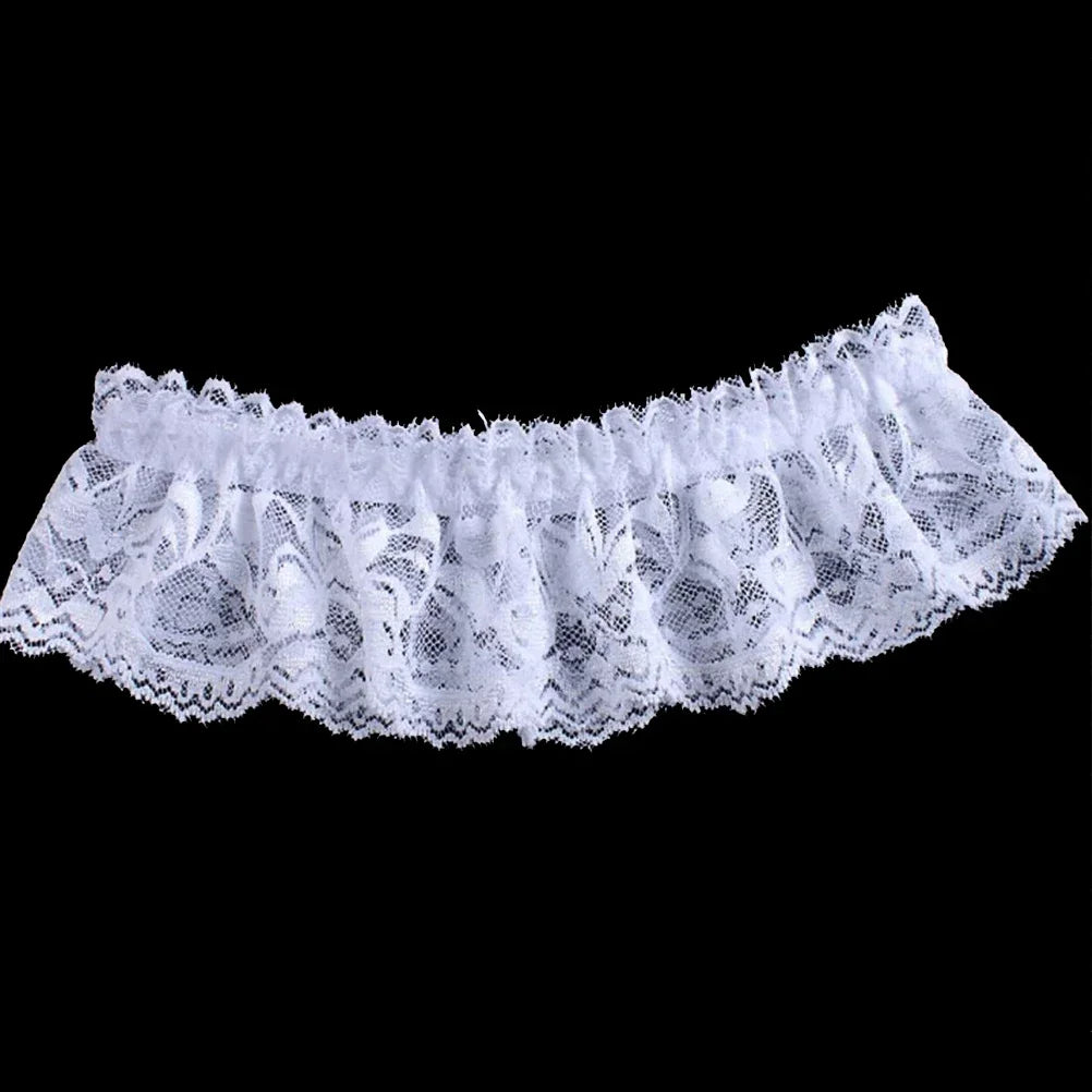 Lingerie Wedding Gift Party Bride Wedding Leg Flower Sexy Lace Elastic Leg Garter Belt With Ribbon Bow Suspender Thigh Harness