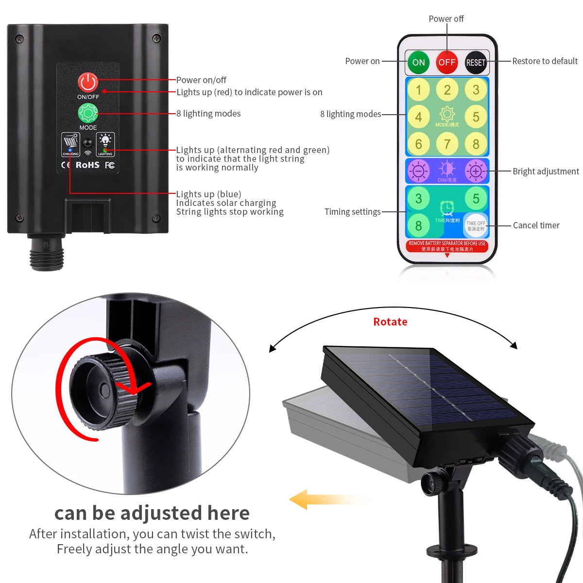 10M-100M Solar Outdoor Lights Waterproof Fairy Light String Waterproof Christmas Lights Garland Party New Year Wedding Decoratio