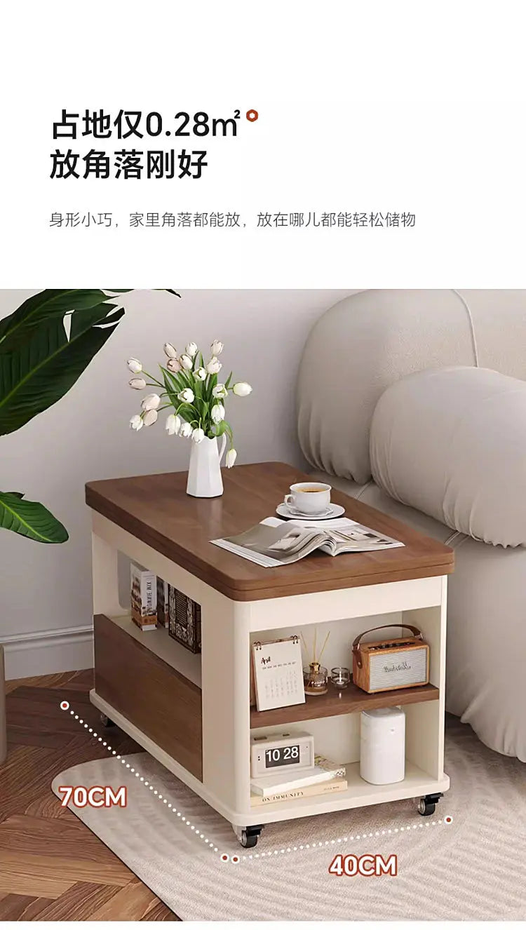 Folding Coffee Tables Multifunctional With Wheels Living Room Storage Side Tables Lounge Center Dining Table Hotel Furniture