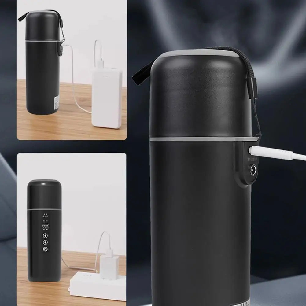 12V 24V Car Heating Cup 500Ml Electric Kettle Water Heater Boiling Mug Boiler Thermostatic Tumbler Termos Thermos Thermal Mug