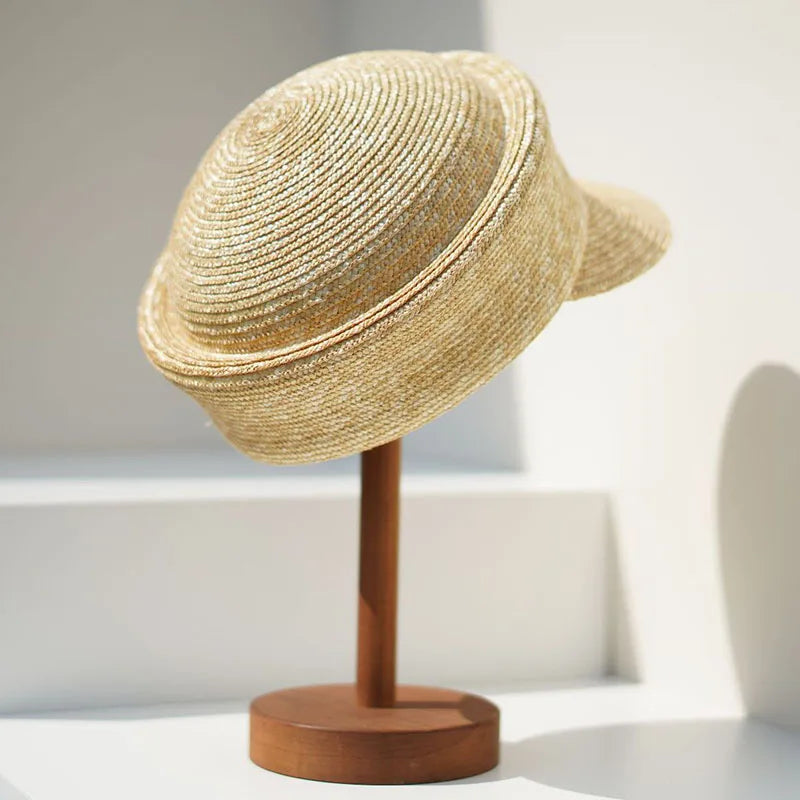 Summer Sun Woman Hat Irregularly Straw Hat Visor Hat Newsboy Hat Outdoor Activities Street Beach Travel Derby Hats Base