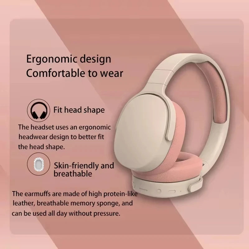 Wireless Bluetooth 5.3 Headphones over Ear Hifi Stereo Headsets True Sports with Earphones Tf/Aux Music Player with Mic