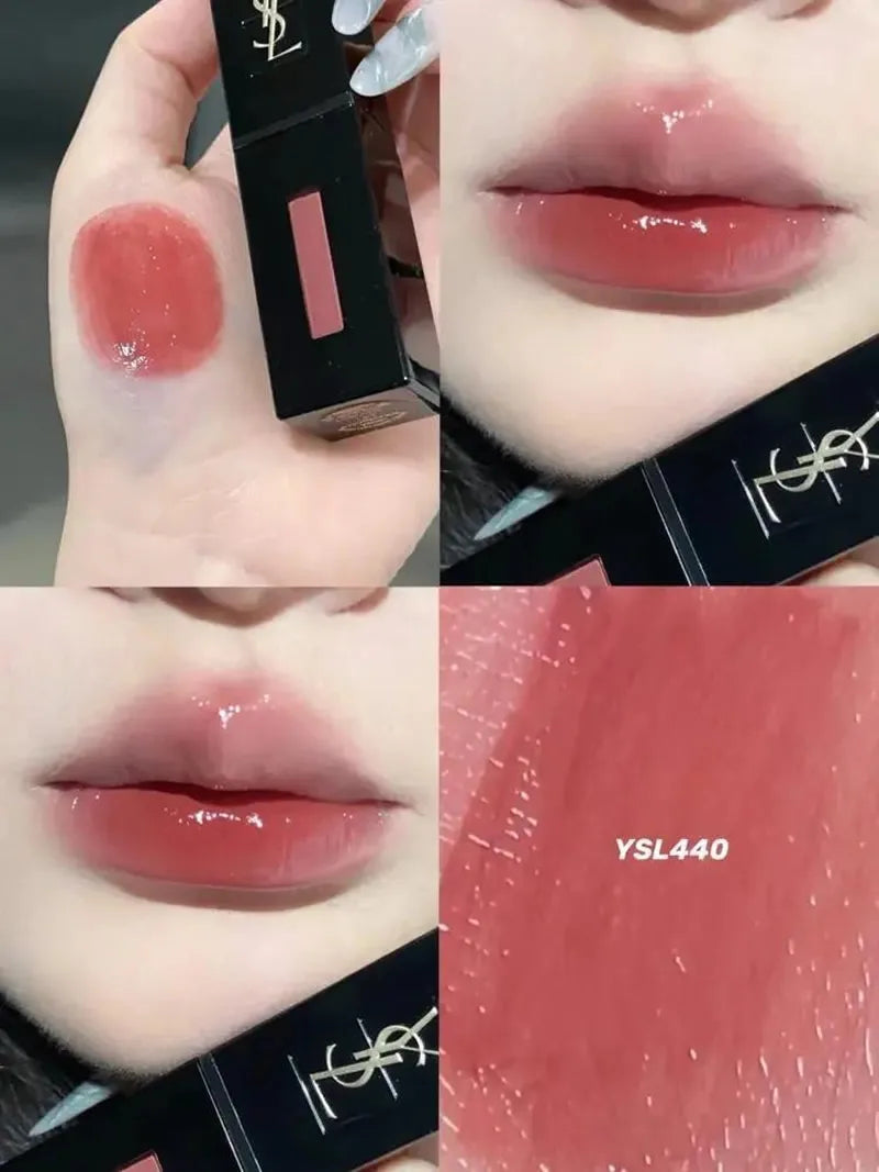 YSL Vinyl Cream Lip Stain 5.5ml Glossy Finish Shade 610 440 443 Hydrating Mirror Lip Gloss Long Lasting Non-Sticky Plumping Lip
