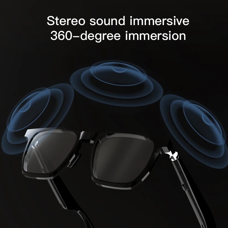 Wireless Bluetooth Headphones  Bluetooth Calling Smart Glasses Music Playback Anti-blue light glasse Waterproof Business glasses