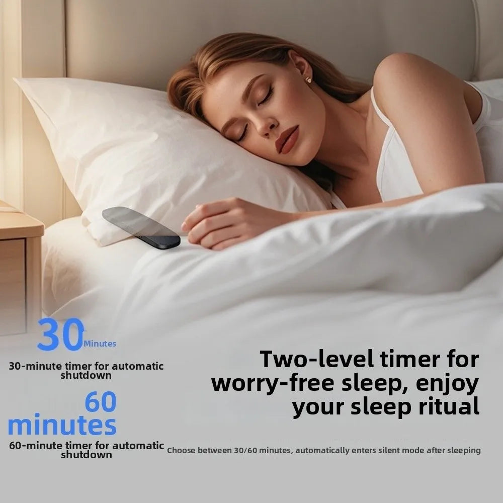 Bluetooth 5.4 Under Pillow Speaker With TF Card Slot Timed Shutdown Bone Conduction Speaker Stereo Sound Noise Reduction