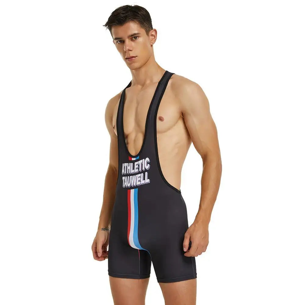 SEOBEAN Mens Undershirts Bodysuit Wrestling Singlet Fitness Workout One-piece Vest Bodywear Underwear Bodybuilding Jumpsuit