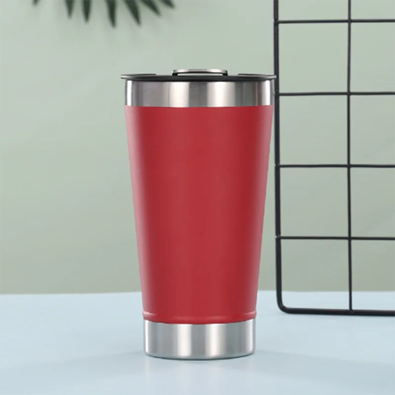 437ml Beer Cups Thermal Cup With Bottle Opener Lid Stainless Steel Thermos Bottle For Tea Thermal Cups For Cold Beer Thermoses
