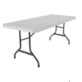 Folding Plastic Round Tables for Events Party Portable Blow Molding Circle Wedding Banquet White 5ft 10Pcs