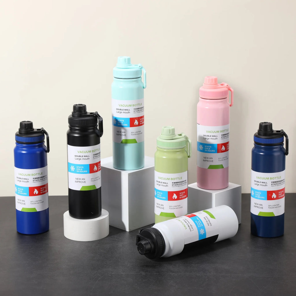 600/800/1000ML Thermos Bottle Stainless Steel Car Thermal Cup Keeps Cold and Heat Thermal Mug Sports Insulated Cup Vacuum Flask