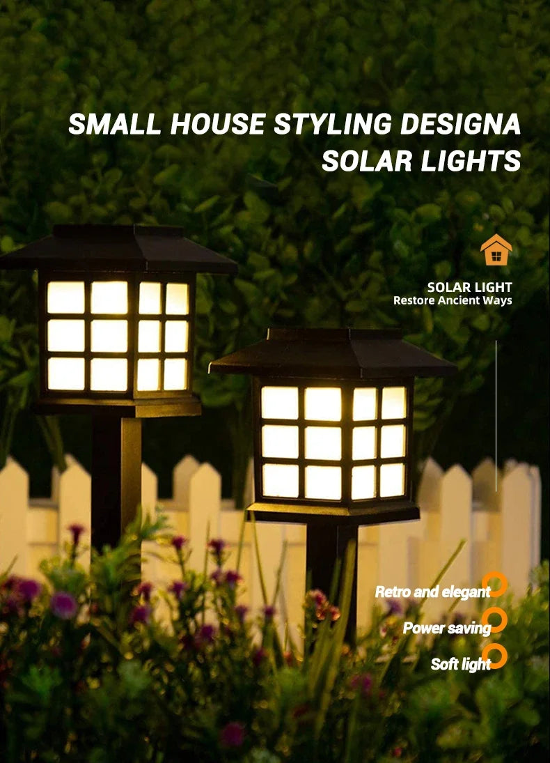 Outdoor Solar Lights Garden Lights Solar Powered Lamp Lantern Waterproof Landscape Lighting Pathway Yard Lawn Garden Decoration