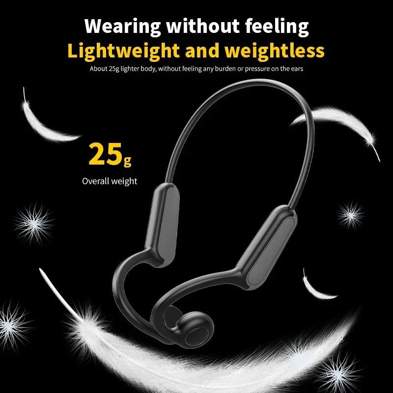 Bluetooth 5.3 Bone Conduction Earphones Sports Wireless Headphones Ear Hook Waterproof Headset For Driving Running New Design