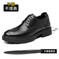 5 8 10cm Heel Leather Shoes for Men Spring Autumn Designer Fashion Casual Platform Shoes Man Increase Black Wedding Shoes Man